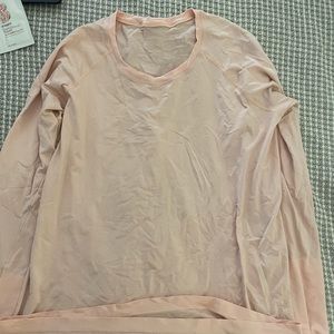 Lululemon swiftly tech light pink long sleeve